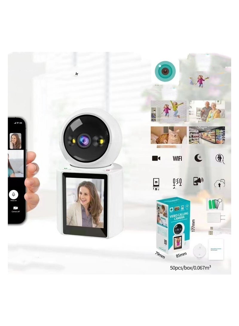 2 Way Video Calling WIFI HD 1080P Camera, One Click Video Call Camera Night Vision Motion Detection