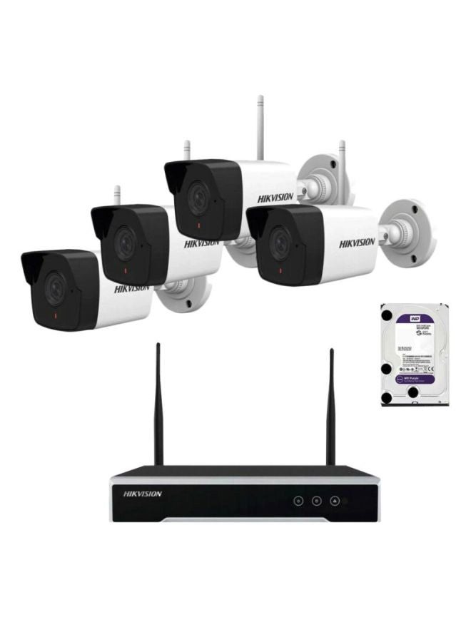 4-Channel Detection Wi-Fi Surveillance Camera Kit