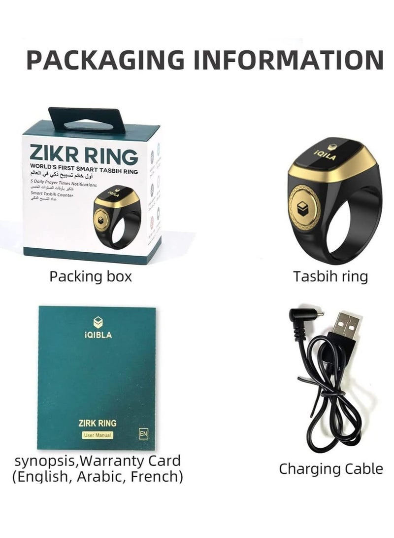 Smart Tasbih Plastic Zikr Lite Ring Black 22MM