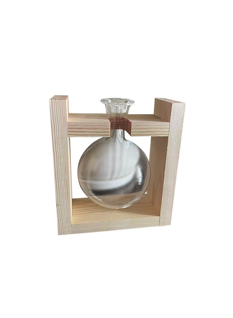 Creative Wooden Frame Hydroponic Glass Vase