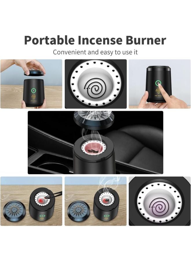 New Style Mini Car USB Type-C Power Rechargeable Incense Burner