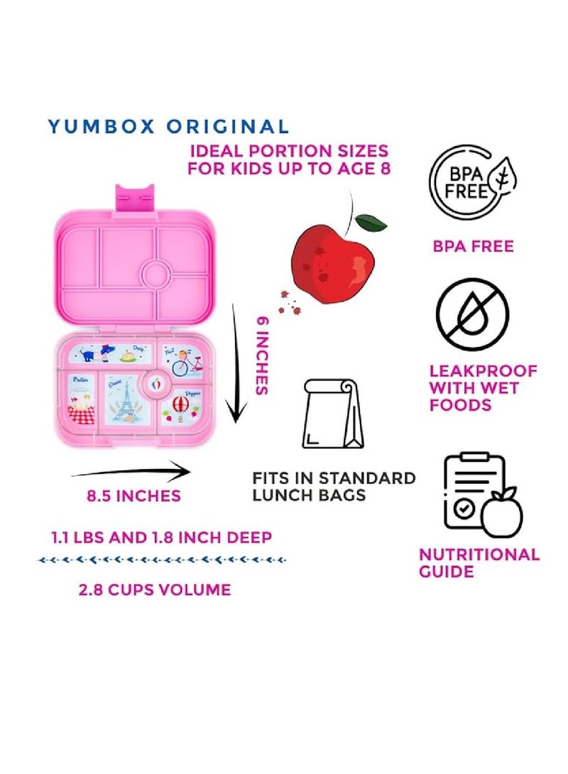 Yumbox  6-Compartment Bento Box Pink