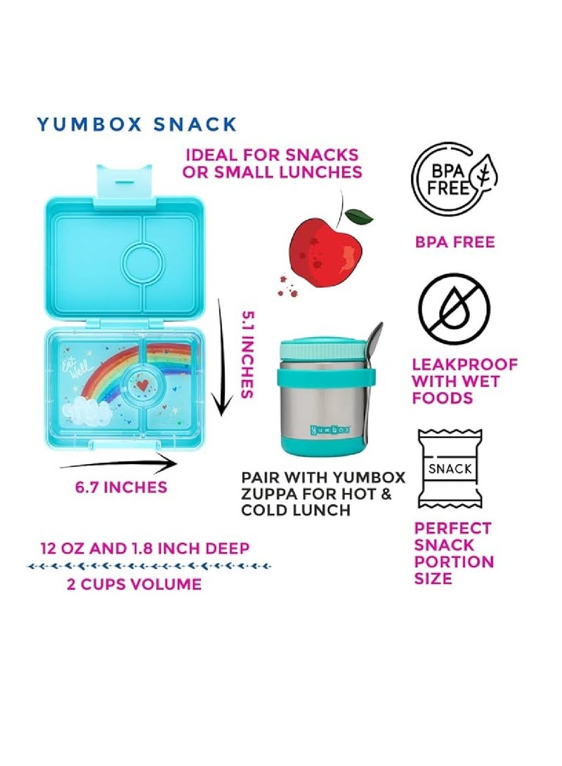 Yumbox Snack 3-Compartment Snack Box Aqua