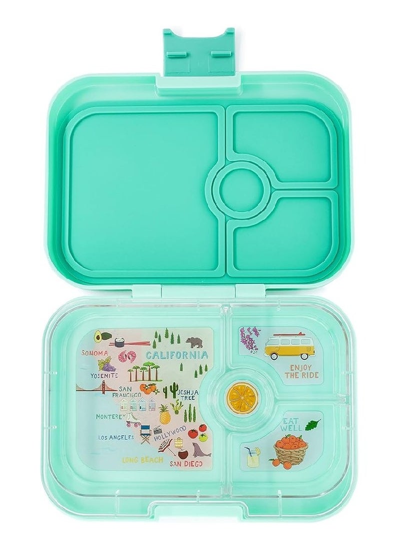 Yumbox Panino 4-Compartment Leakproof Bento Box Surf Green