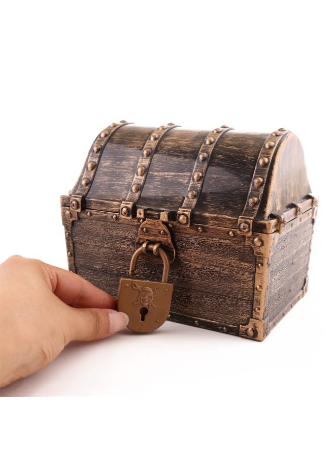 Kids Pirate Treasure Chest Large Size Teacher S Favorite Treasures Collection Storage Box With 2 Sets Of Locks And Keys Only Vintage Bronze Coating 6.3 X4.8 X5.2