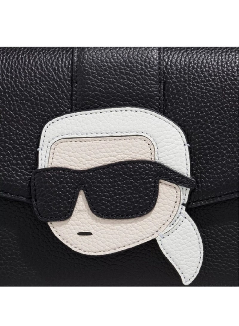 Karl Lagerfeld Ikonik 2.0 Leather Flap Bag