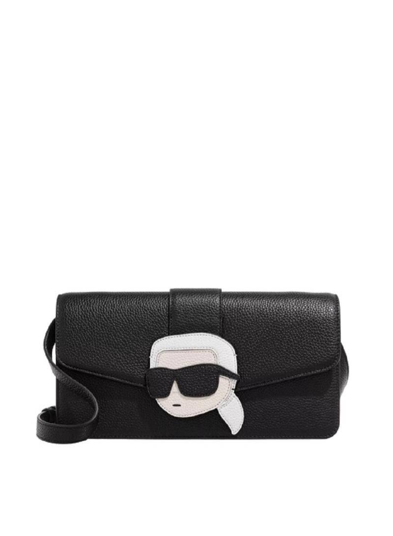 Karl Lagerfeld Ikonik 2.0 Leather Flap Bag