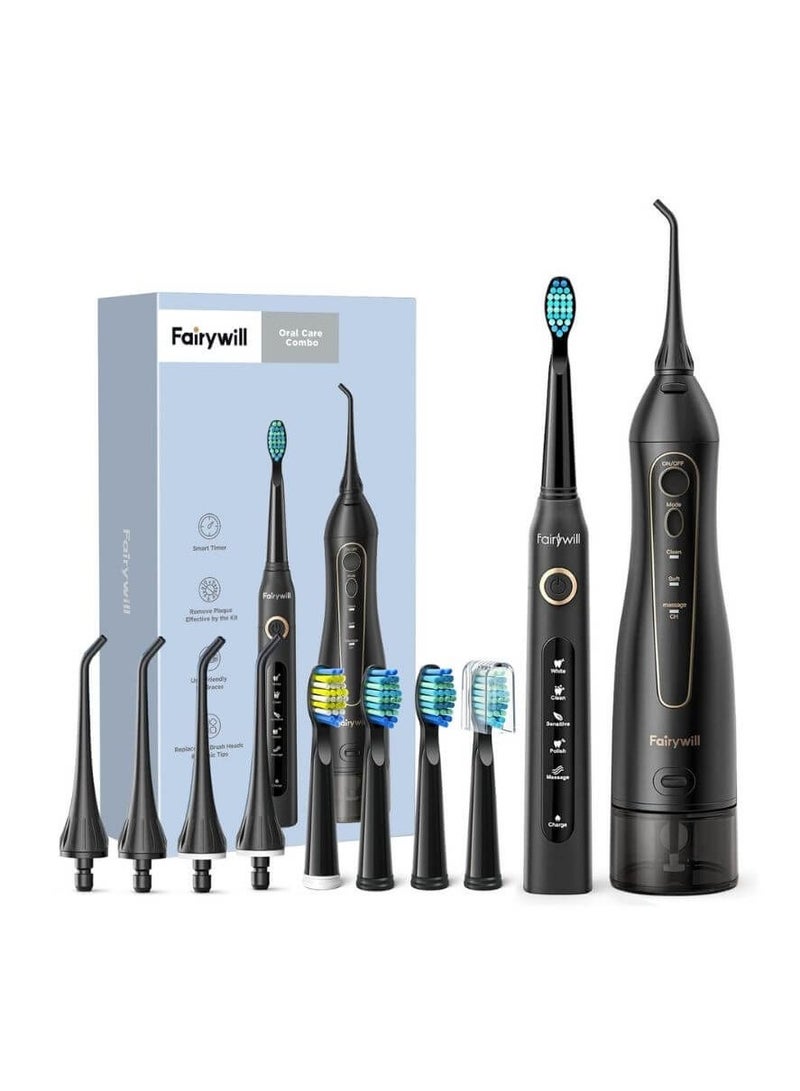 Fairywill Oral Care Combo 5020E Water Flosser + 507 Toothbrush