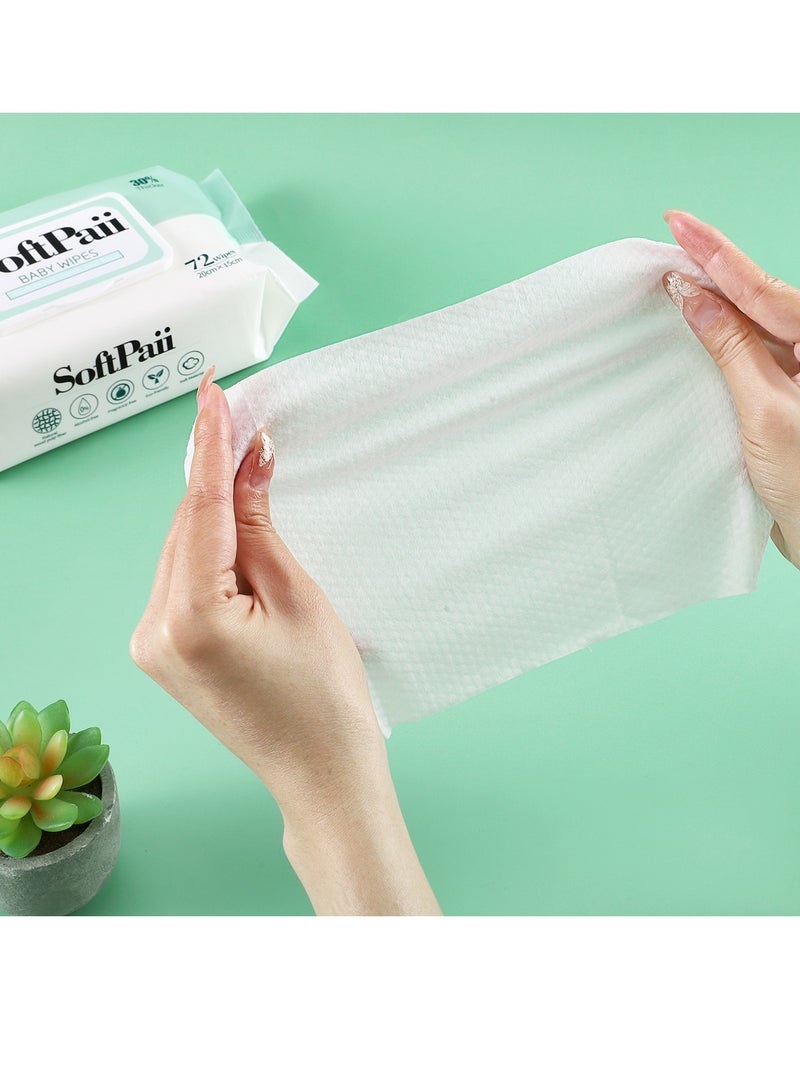 30% thicker Baby Wipes,72s x 12 Packs(864 wipes),Pure Water Baby Wipes for Baby,Multi Purpose Cleaning Baby Wet Wipes for Sensitive Skin.