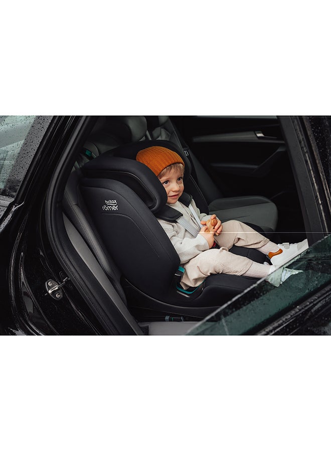 Evolvafix Car Seat 15 Months To 12 Years - Forward Facing - 5-Point Harness Protection - Midnight Grey