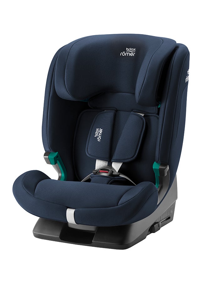 Evolvafix Car Seat 15 Months To 12 Years - Forward Facing - 5-Point Harness Protection - Night Blue