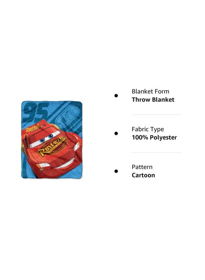 Cars Lightning Mcqueen Fleece Throw Blanket 40 X 50