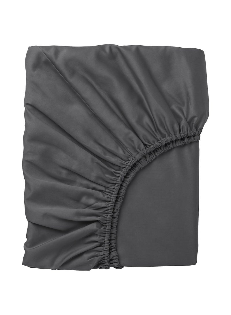 Fitted Sheet Dark Grey 80X200 Cm