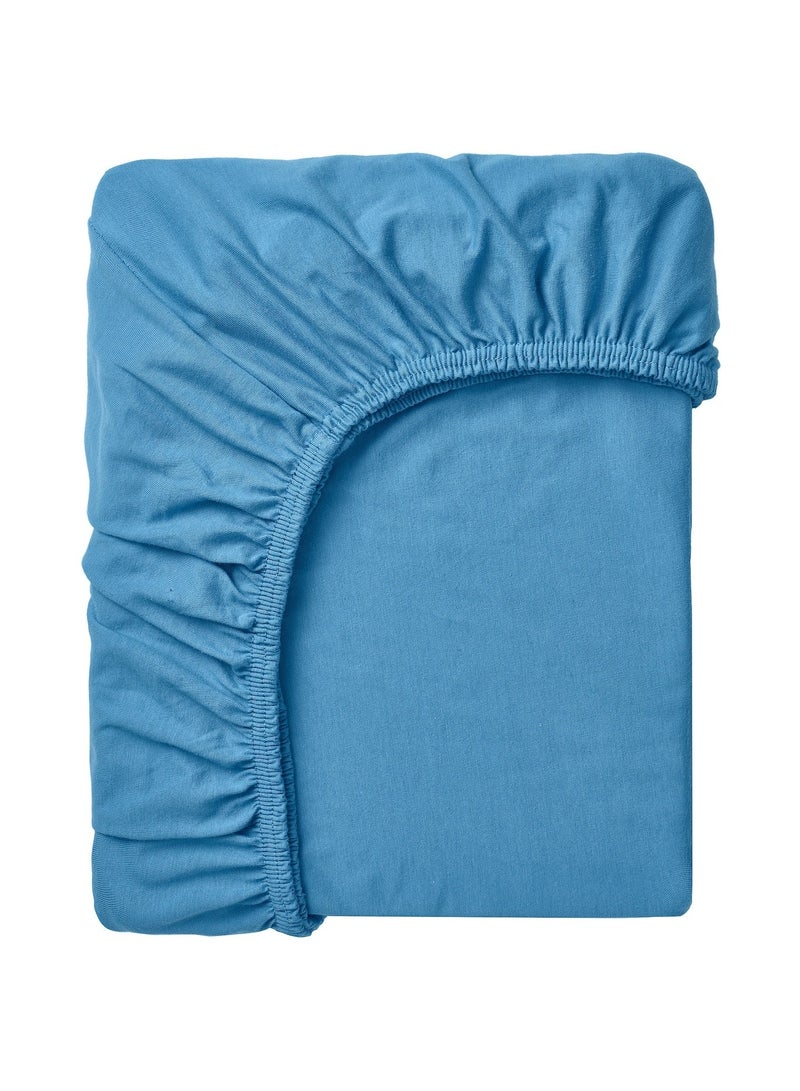 Fitted Sheet Blue 160X200 Cm