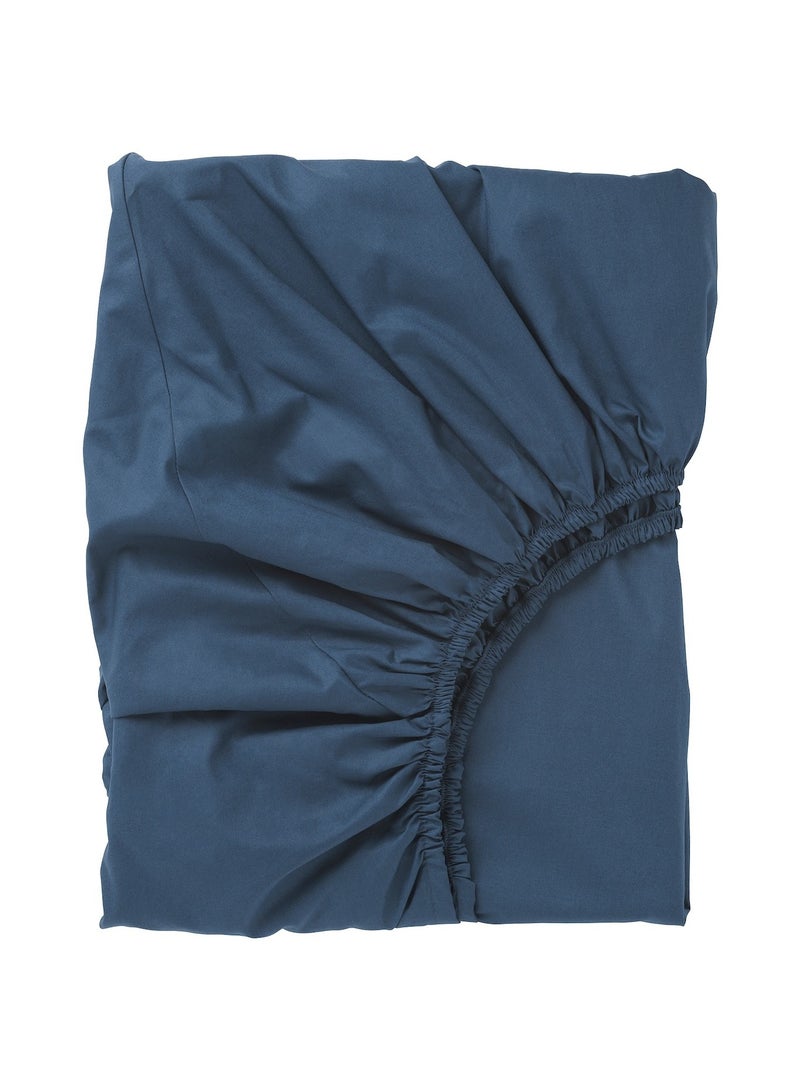 Fitted Sheet Dark Blue 90X200 Cm