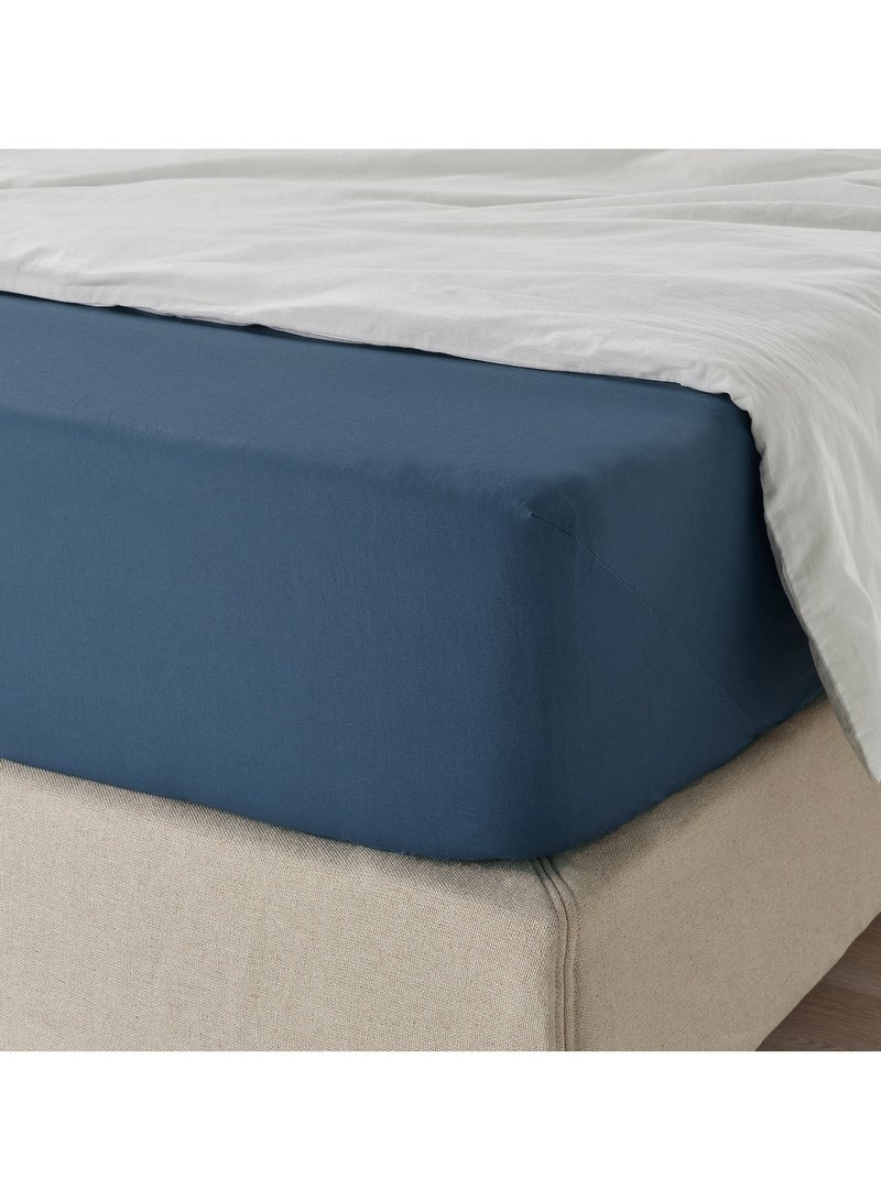 Fitted Sheet Dark Blue 90X200 Cm