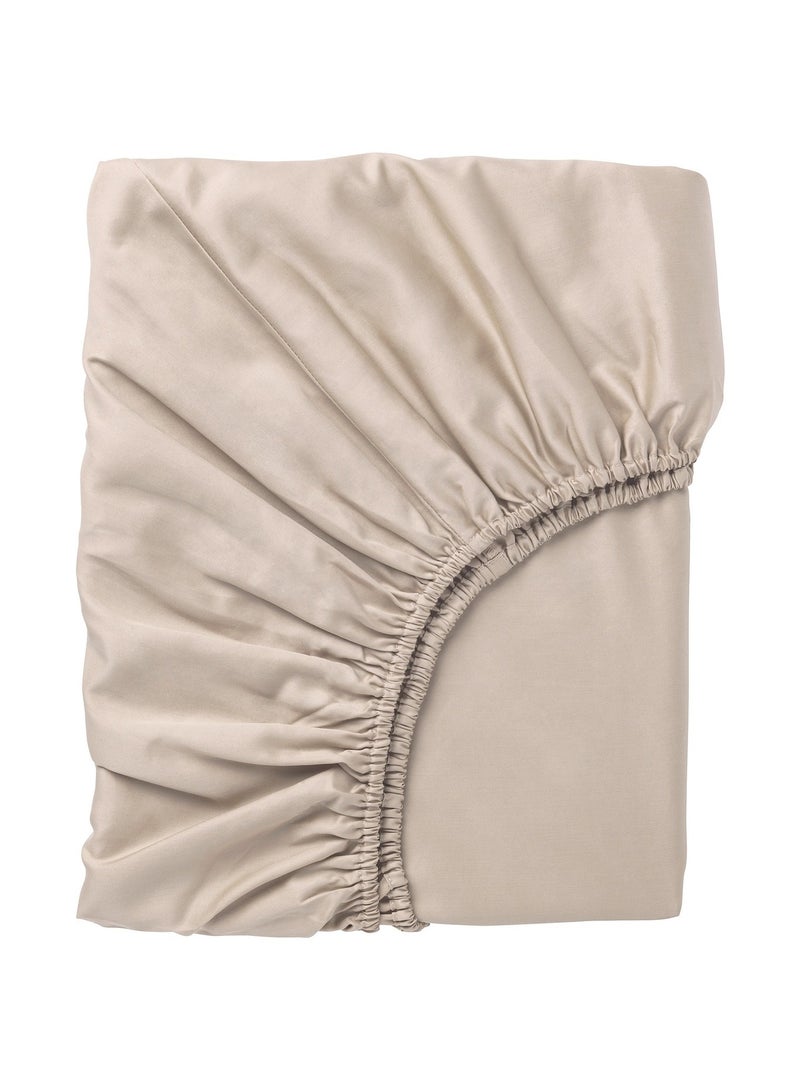 Fitted Sheet Light Beige 80X200 Cm