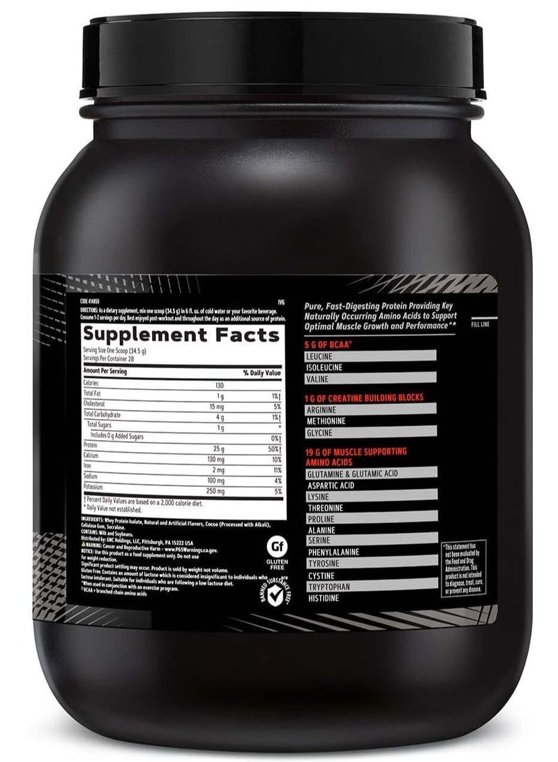 GNC AMP PURE ISOLATE 28 SVG [(CHOCOLATE FROSTING 28 OZ)