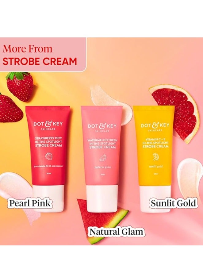 DOT & KEY Strawberry Dew Strobe Cream For Face Combo(Pack Of 2,30Ml Each)|Skin Radiance Cream|Moisturizer & Highlighter For Face|For Dewy Glazed Instant Glow|Boosts Hydration|For All Skin Types