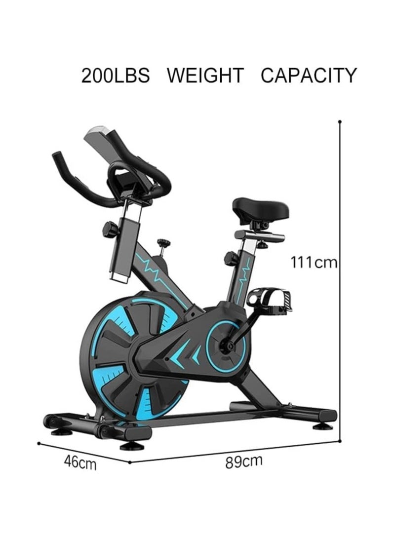 Exercise Bike, Indoor Cycling Bike/Brake Pad Stationary Bike for Home Gym, Indoor Bike with Silent Belt Drive, Heavy Flywheel, Comfortable Seat Cushion and Heart Rate Monitor