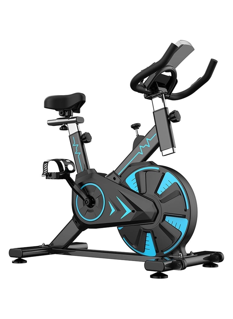 Exercise Bike, Indoor Cycling Bike/Brake Pad Stationary Bike for Home Gym, Indoor Bike with Silent Belt Drive, Heavy Flywheel, Comfortable Seat Cushion and Heart Rate Monitor