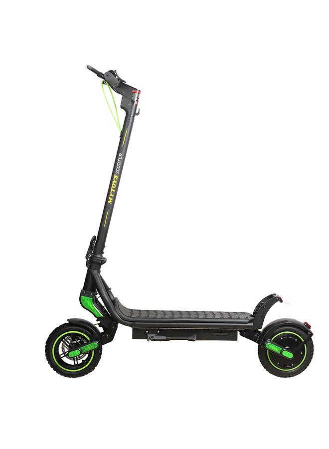 Mytoys MT650 2024 Model - Neon Green - Folding Electric Scooter - Brush less Motor 350W - 12-18km Range Battery 5.2Ah - Speed up to 45kmh With Front and Rear Suspension