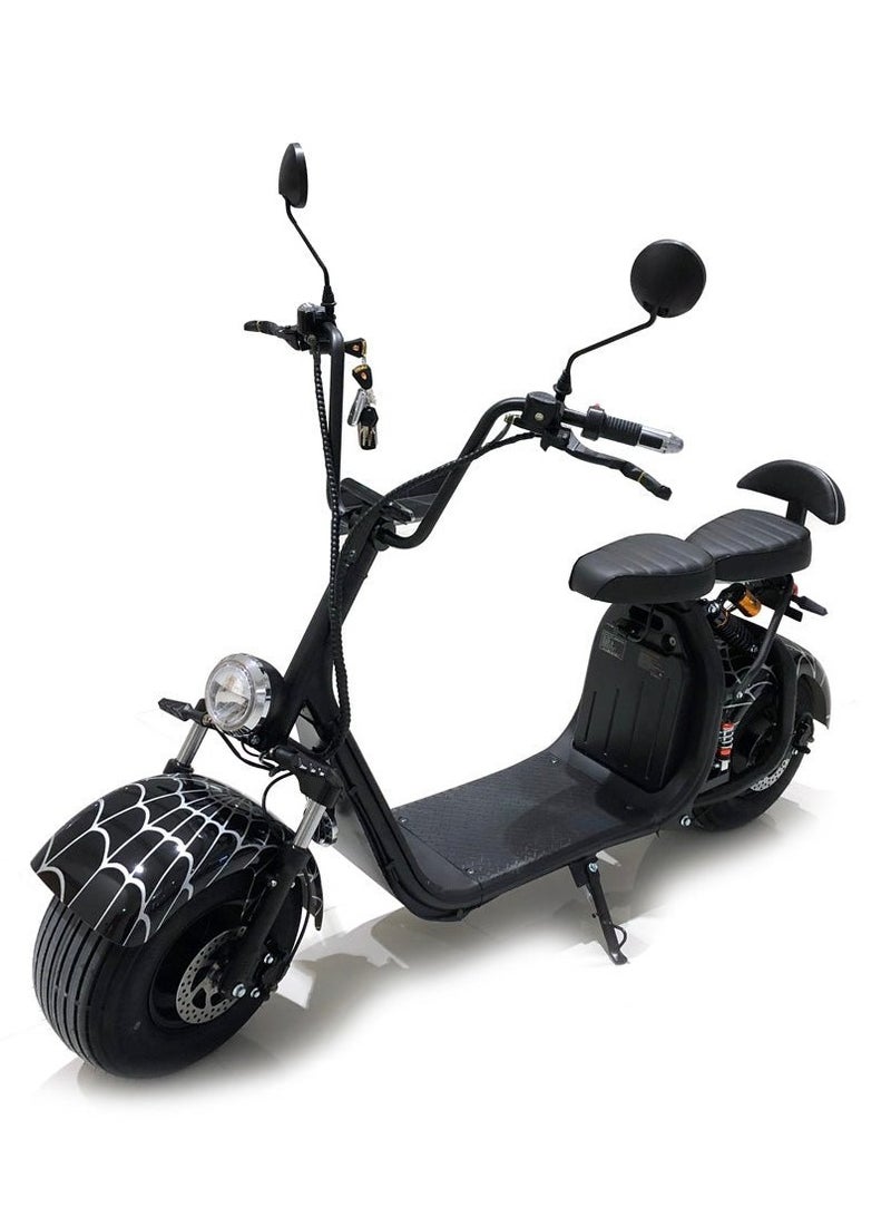 X3 BIG HARLEY+LI-ion battery+BT+double seat Electric motorcycle | Black