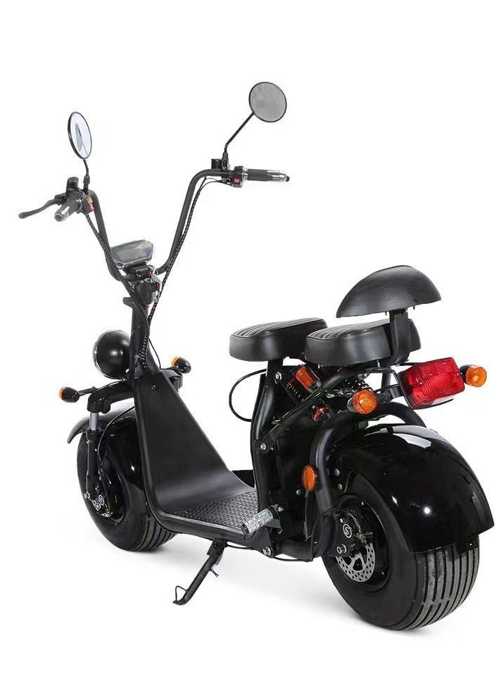 X3 BIG HARLEY+LI-ion battery+BT+double seat Electric motorcycle | Black