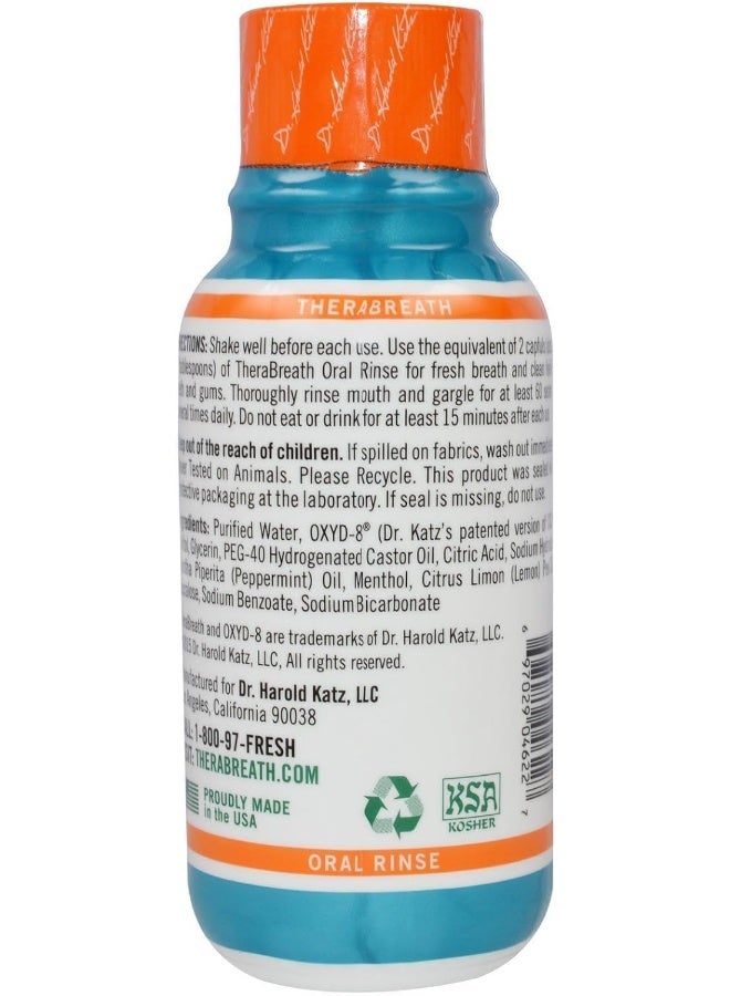 Therabreath Fresh Breath Dentist Formulated Oral Rinse Icy Mint Flavor3 Ounce