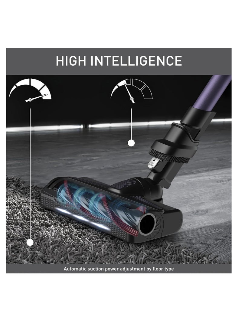 XForce Flex 9.60 Cordless Vacuum Cleaner, Allergy Model, Strong Constant Suction Power, Long-Lasting Battery, Flex Tube System, Automatic Suction Power Adjustment by Floor Type 0.44 L 500 W TY2039HO Purple