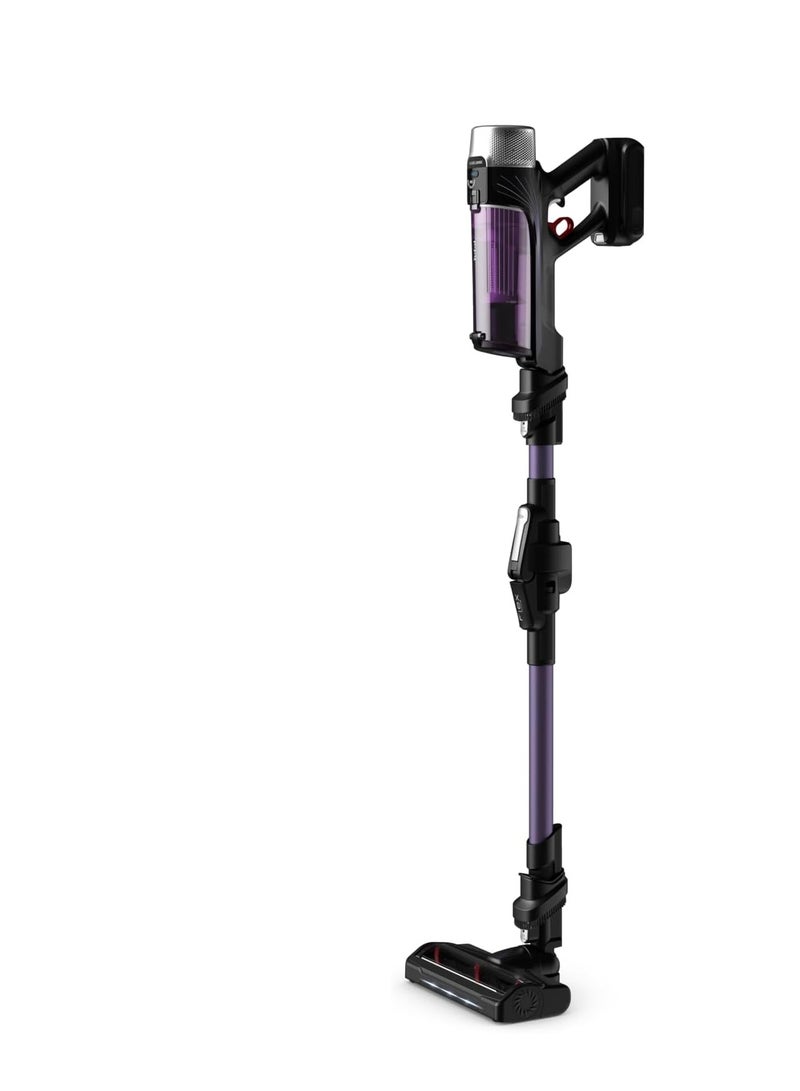 XForce Flex 9.60 Cordless Vacuum Cleaner, Allergy Model, Strong Constant Suction Power, Long-Lasting Battery, Flex Tube System, Automatic Suction Power Adjustment by Floor Type 0.44 L 500 W TY2039HO Purple