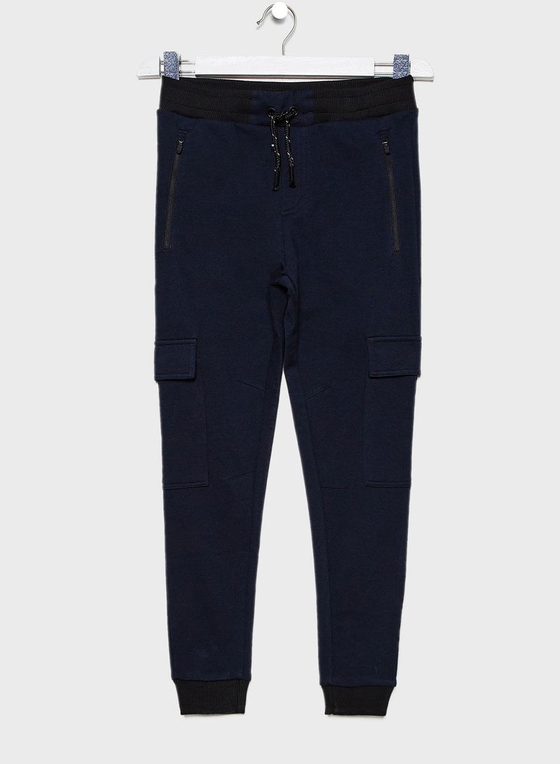 Tie-Waist Sweatpants Navy