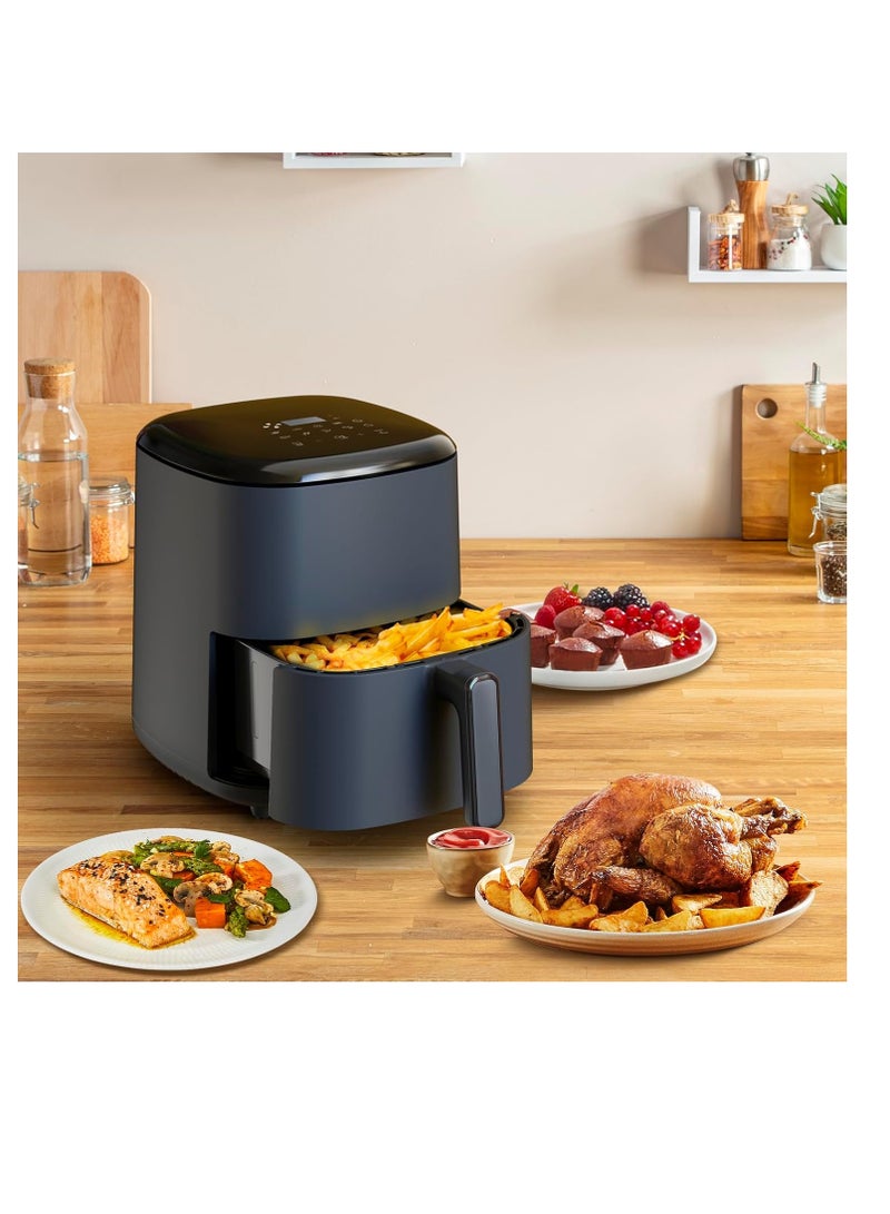 Air Fryer | Easy Fry Max 5L Air-fryer | Serves Up to Six People | Healthy and Delicious Meals in No Time | Saves Time and Energy | Digital Control Panel | 10 Auto Cooking Programs | 5 L 1500 W EY245B40 Grey