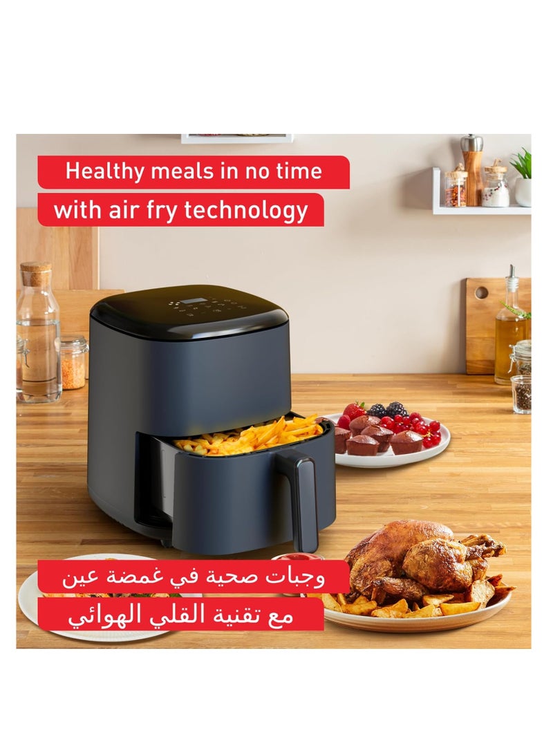 Air Fryer | Easy Fry Max 5L Air-fryer | Serves Up to Six People | Healthy and Delicious Meals in No Time | Saves Time and Energy | Digital Control Panel | 10 Auto Cooking Programs | 5 L 1500 W EY245B40 Grey