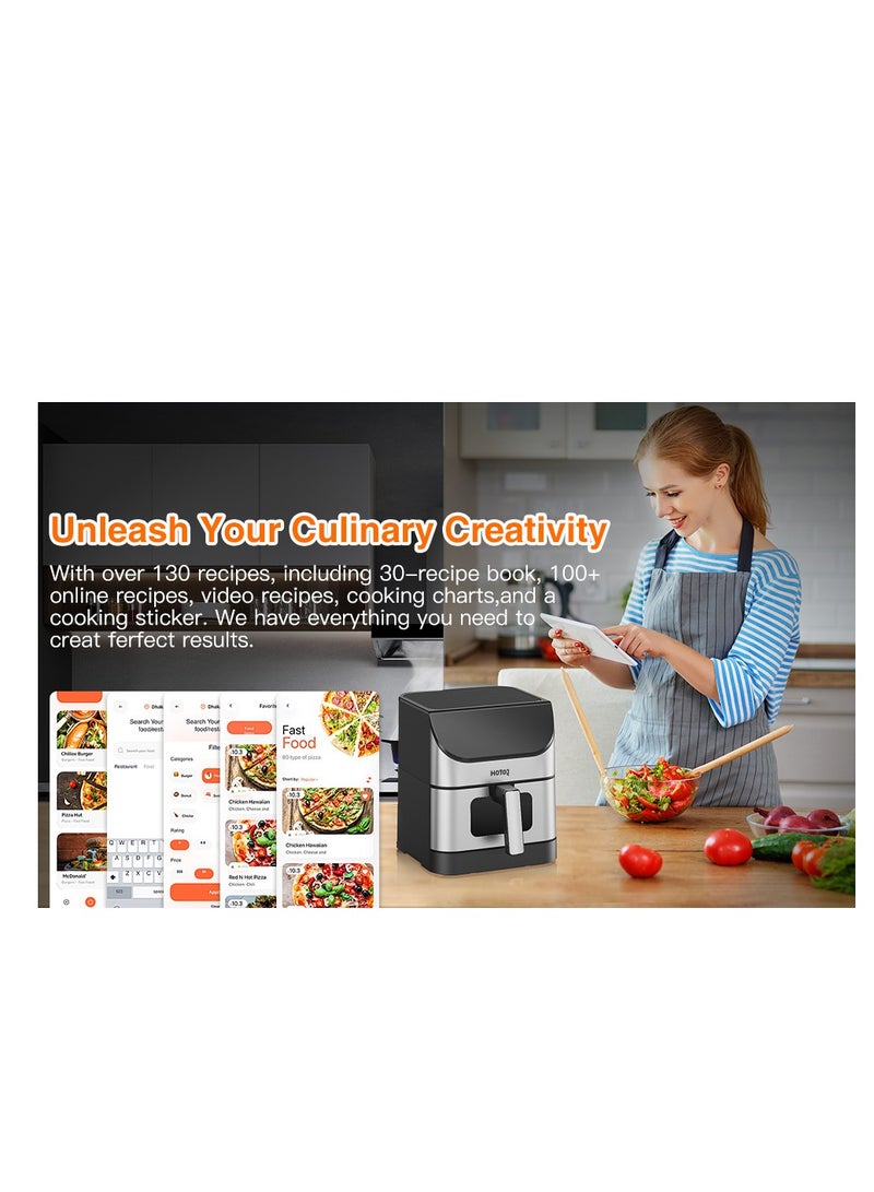 Air Fryer Essentials Vision, 6L Capacity, 10 Cooking Presets with Clear Window and Light, ProCyclone Technology,1700 Watts