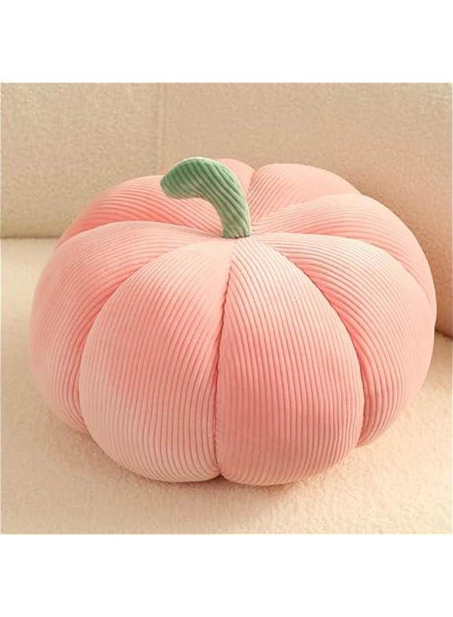 3D Pumpkin Throw Pillow,  Pumpkin Pillow Plush Pumpkin Stuffed Toy Sofa Cushion Pumpkin Decorative Pillow for Home Decor Party Favors (Pink)