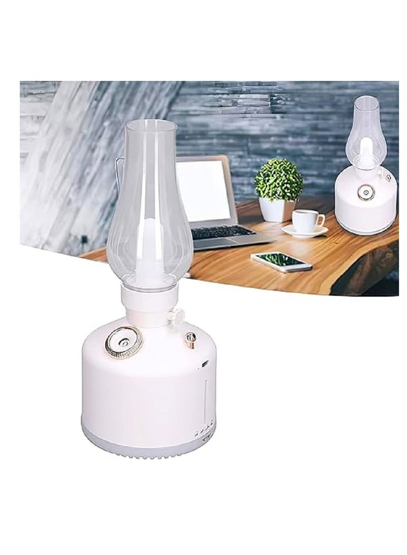 Mist Humidifier Humidifier Quiet Stepless Dimming USB Charging White LED Candle Light Mist Humidifier for Home Bedroom Night Light Humidifiers