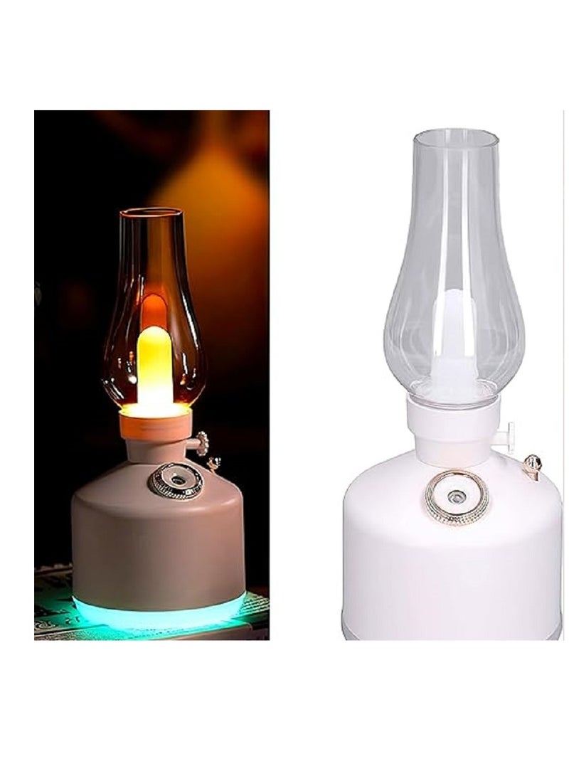 Mist Humidifier Humidifier Quiet Stepless Dimming USB Charging White LED Candle Light Mist Humidifier for Home Bedroom Night Light Humidifiers