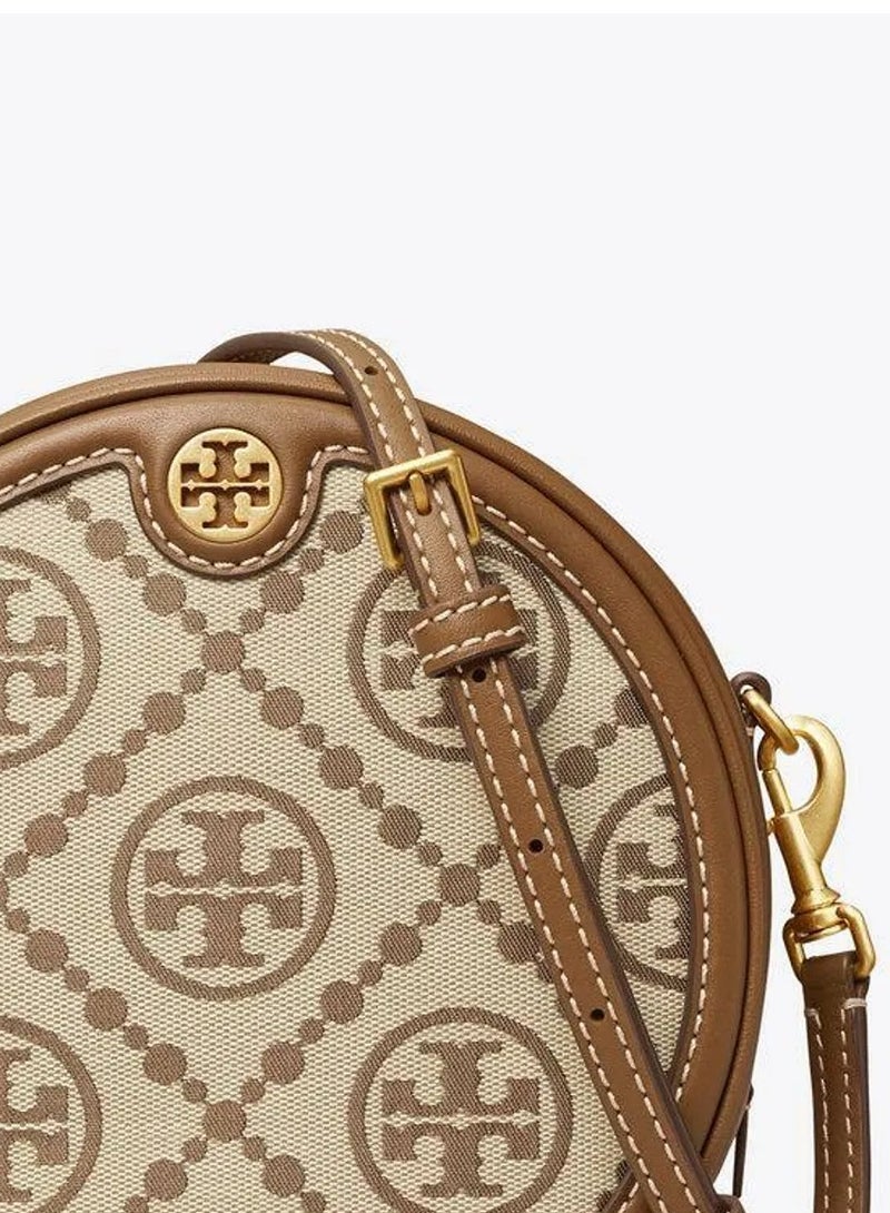 Tory Burch T Monogram Jacquard Moon Crossbody Bag