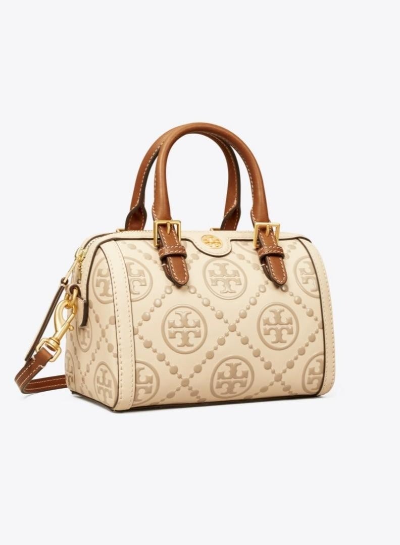 TORY BURCH  T Monogram Jacquard Barrel Bag Big