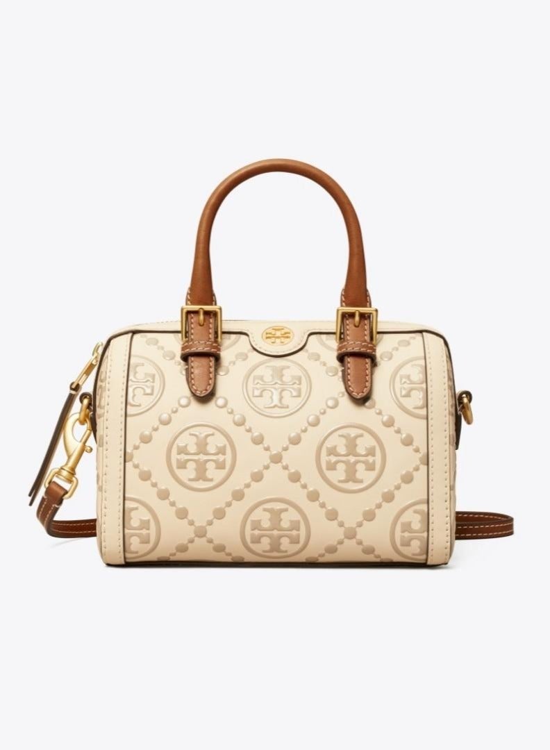 TORY BURCH  T Monogram Jacquard Barrel Bag Big