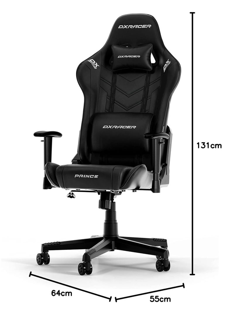 DXRacer P132 Prince Series Gaming Chair - Black | GC-P132-N-F2-158