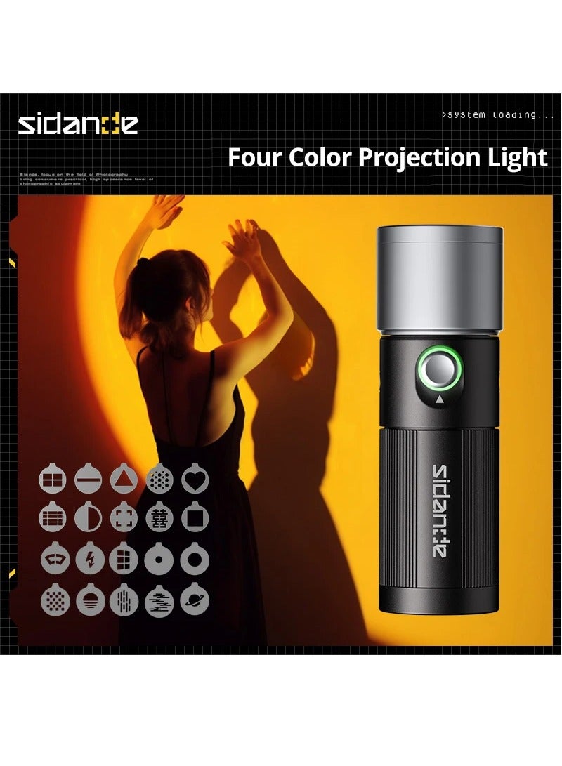 SIDANDE Videography Flashlight Zoomable Photography Fill Light Ambience Light with 1/4'' Thread for Camera Stand Cage