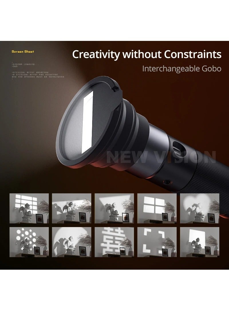 SIDANDE Videography Flashlight Zoomable Photography Fill Light Ambience Light with 1/4'' Thread for Camera Stand Cage