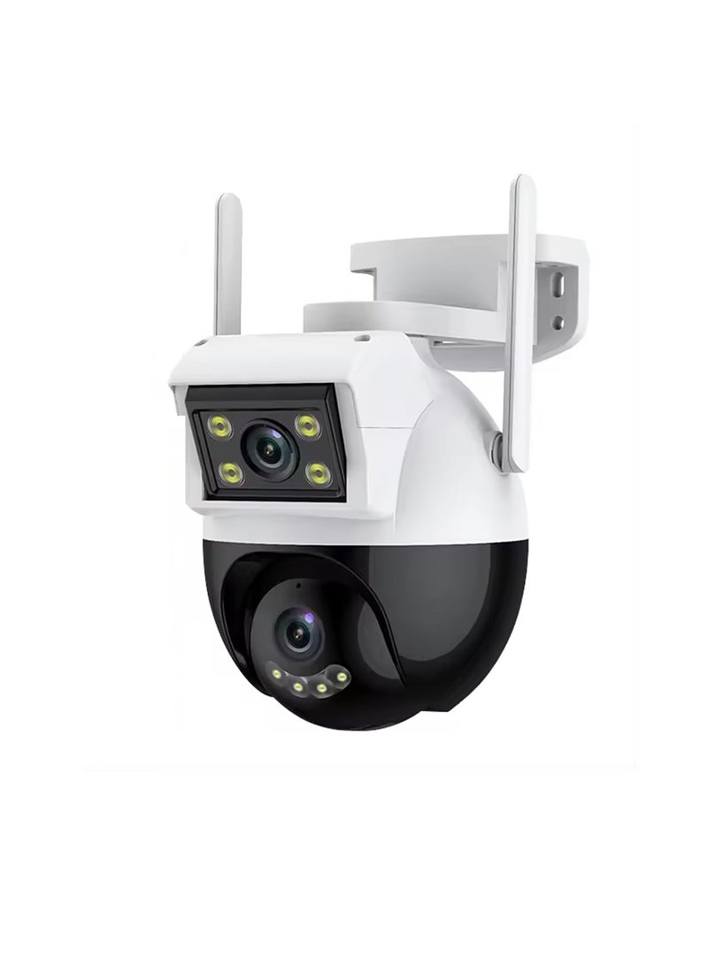 4MP Wifi Camera Dual Screen Dual Lens PTZ Security CCTV Video Surveillance Camera Motion Detect AI Tracking