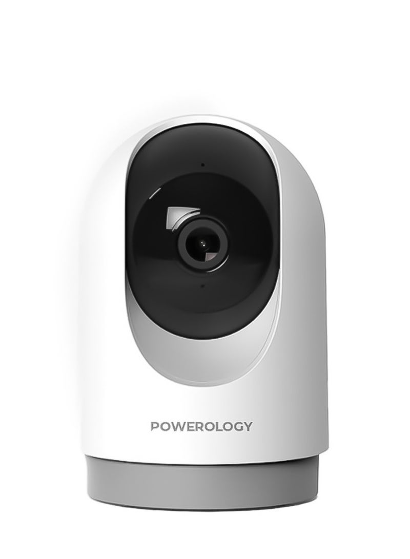 Indoor PTZ Smart Camera, 3 Mega Pixels with Resolution (2304 x 1296) Powerology PTZCAMWH - White