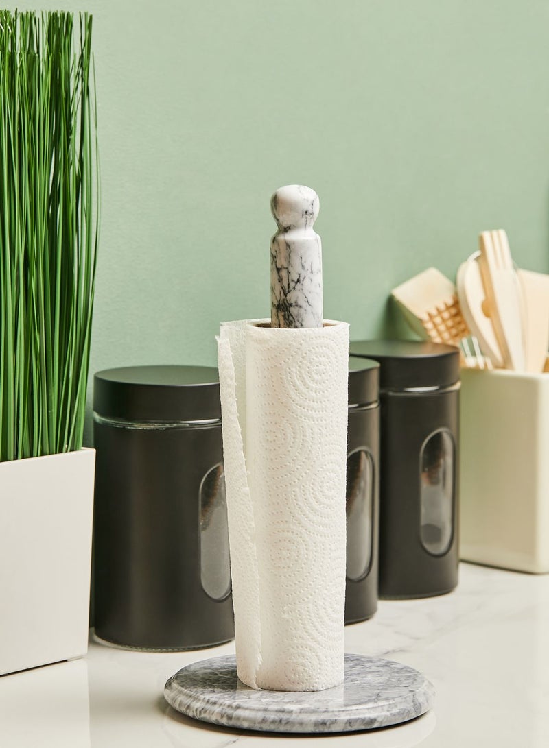 White Marble Kitchen Roll Holder