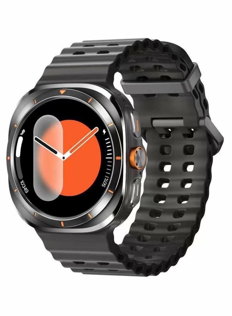 Smartwatch 7 Ultra, Always-On Display, 47mm, 590mAh Battery, Super AMOLED Display, Android Wear 5, 100m Water Resistant, Long Lasting Battery (Titanium Grey)