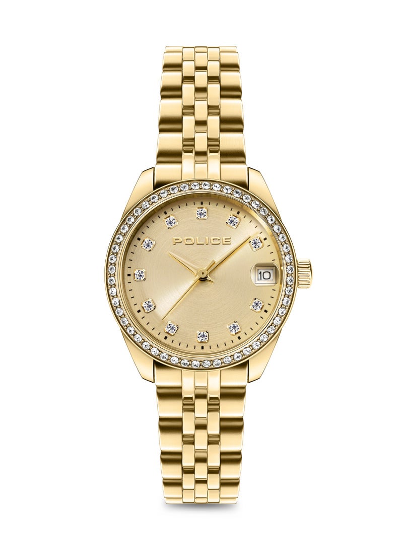 Women's FT-L02 Champagne Gold Dial With Yellow Gold Plated Plated Stainless Steel Bracelet Watch