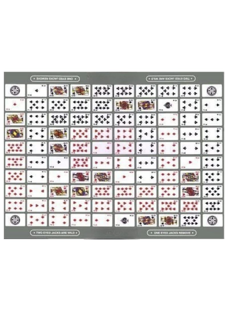 Board GAME Multi Color Board Game for Family.8021 Multi Player Board GAME - Sequence - Multi Color Board Game for Family